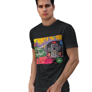 Subway Train (Fulton, Gold) - Soft Style T-Shirt